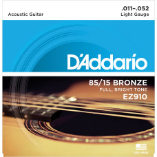 D'Addario EZ910 набор струн для 6-струнной акустической гитары, размер 11-52